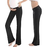 Alina Mae Maternity Women Pajama Pant Stretchy Comfy Wide Soft Palazzo Elastic Pregnancy Lounge Casual PJs