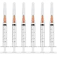 3ml Luer Lock Syringes with 25 Gauge 1 Inch Needles, Luer Lock Disposable Accessories for Lab, Pack of 25