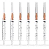 3ml Luer Lock Syringes with 25 Gauge 1 Inch Needles, Luer Lock Disposable Accessories for Lab, Pack of 25