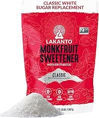 Lakanto Monk Fruit Sweetener With Erythritol, White Sugar Substitute From Monk Fruit Extract, Classic White Sugar Replacement