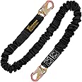 TRSMIMA Safety Harness Lanyard Retractable - Fall Protection Climbing Tree Strap 6 FT Single Leg Internal Shock Absorbing with Dual Snap Hook