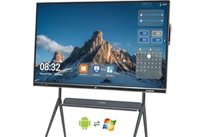 JYXOIHUB 75 inch Interactive Whiteboard, 4K UHD Smartboard Touchscreen Display, Smart Whiteboard, Remote Collaboration Smart Board for Classroom and Businesses (Board Only) (75 Inch)