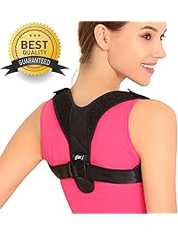 AVENG Posture Corrector for Women Men - Neck Pain Relief Upper Back Brace Shoulder Posture Corrector Men Women Under Clothes Bra Posture Brace Support Back Posture Brace Scoliosis Home (red)