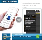 FONGWAH NTAG213 NFC Blank Tag Stickers Rewritable 144 Bytes 25mm Compatible NFC view 6