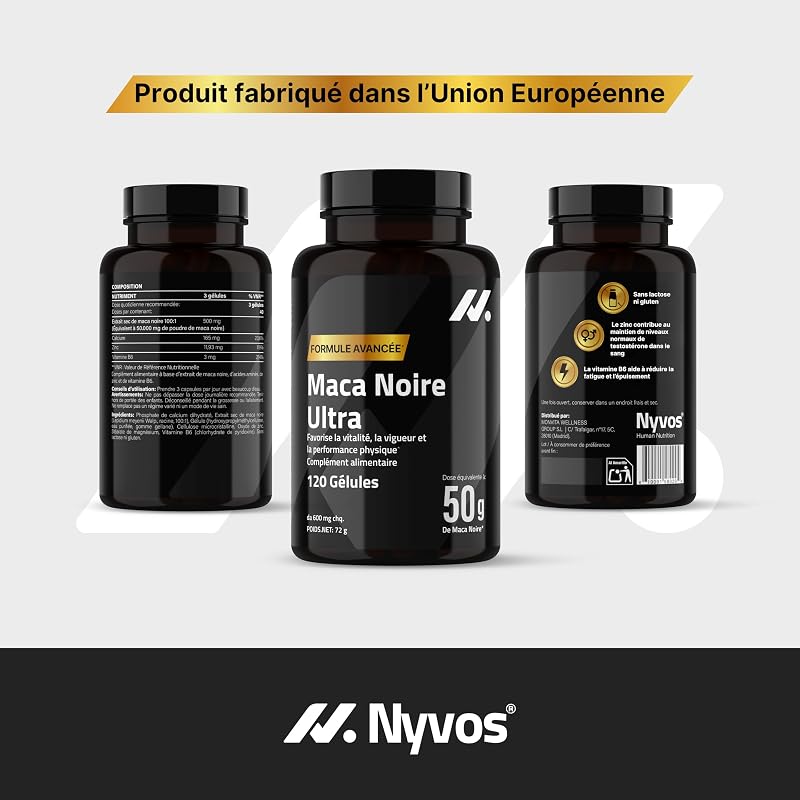 Maca Noire Ultra Extra Forte 50.000 mg Équiv. (100:1) par Dose - 120 Gél. — photo 8 sur 8