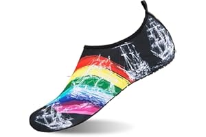 ZYUOEL Water Sports Shoes Barefoot Quick-Dry Yoga Socks Slip-on for Men Women Beach Non Slip Indoor Outdoor Walking Exercise Wear Sport Accessories Swim Pool Camping Must Haves Adult