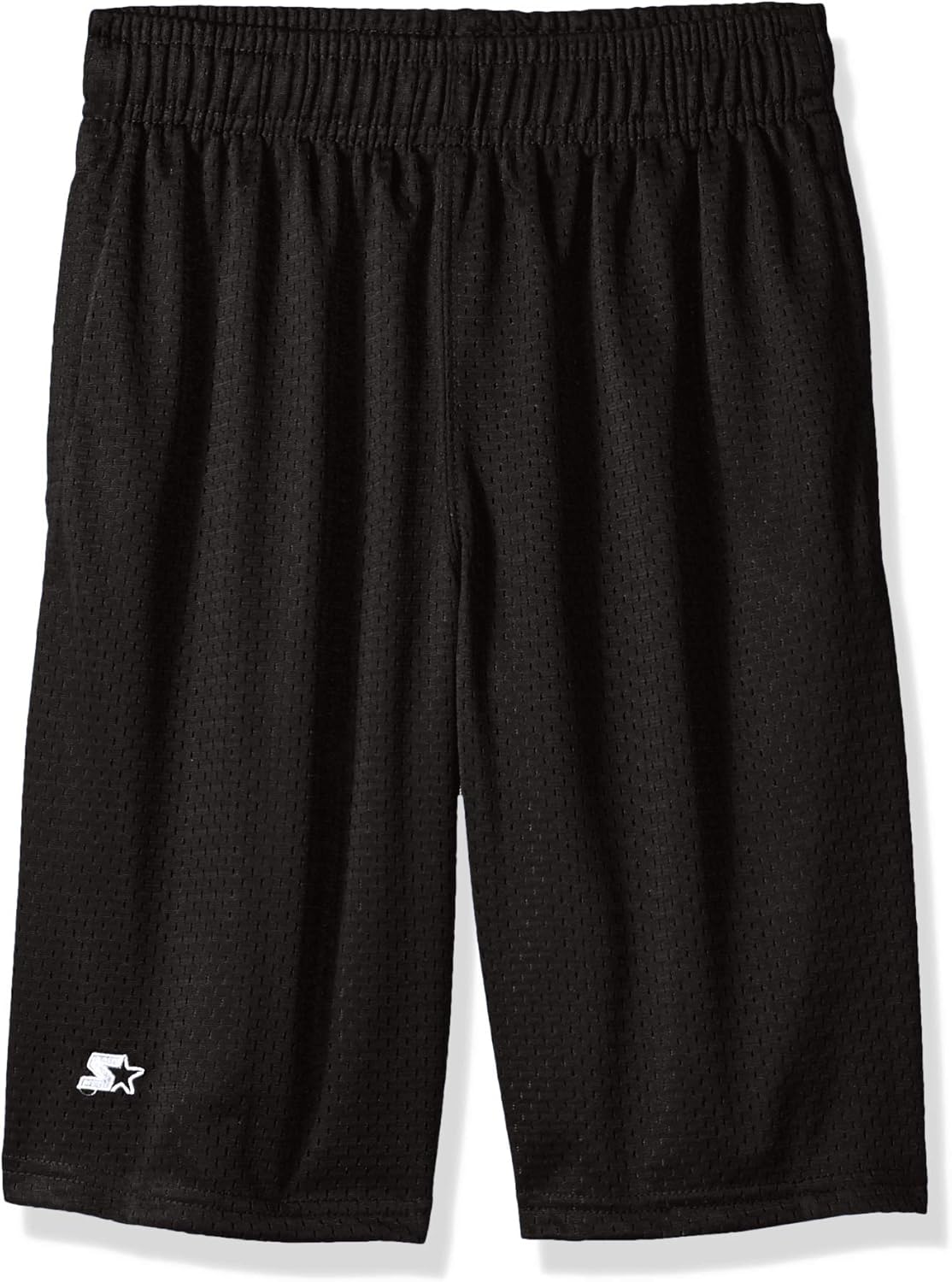 Starter Boys' Big Mesh Short with White Logo, Black, XS (4/5): Clothing