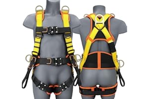 TT TRSMIMA Safety Harness Fall Protection Upgrade 4 Quick Buckles Construction Full Body Harness 6 Adjustment D-ring