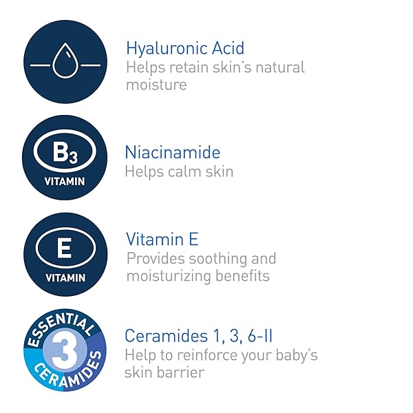 CERAVE BABY WASH & SHAMPOO, 2-IN-1 TEAR-FREE FOR SKIN HAIR FRAGRANCE, PARABEN, DYE, PHTHALATES SULFATE FREE BATH, SOAP WITH VITAMIN E 16 OUNCE