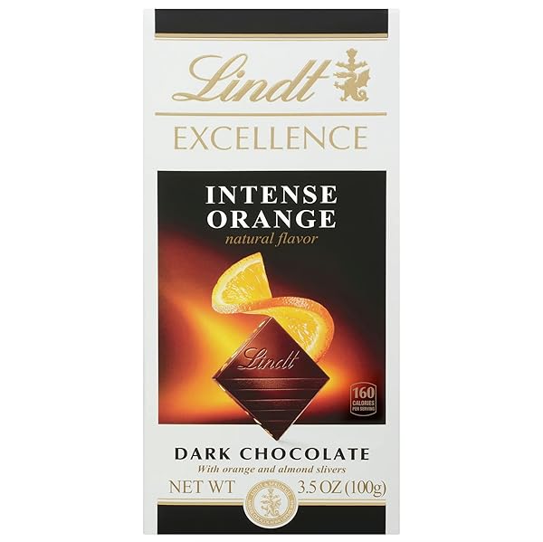 LINDT CHOC BAR EXC ORANGE INTEN2