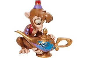 Enesco Disney Traditions by Jim Shore Aladdin Abu Holding The Genie Lamp Figurine, 4.5 Inch, Multicolor