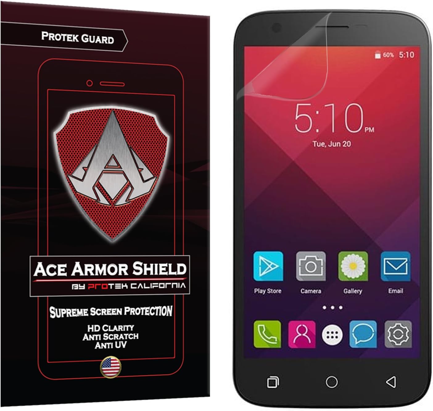 Amazon Com Ace Armor Shield Protek Guard Screen Protector For The Tesla Smartphone 3 1 Lite With Free Lifetime Replacement Warranty