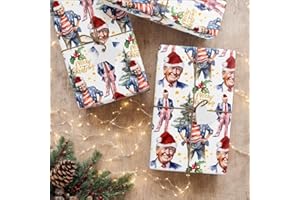 Huibao Donald Trump Wrapping Paper Christmas, 30'' x 72'' Trump Christmas Wrapping Papers, President Trump Wrapping Papers, Trump Gift Wrapping Paper
