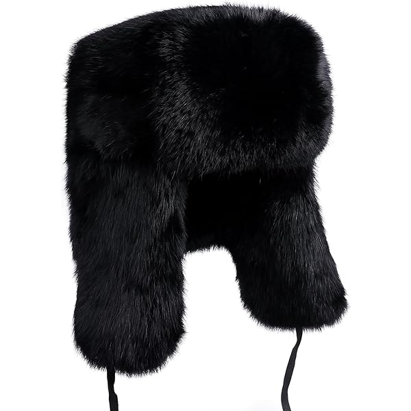 Amazon.com: Mens Fox Hair Hat Winter Genuine Sheepskin Shell Hat