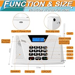 SANZUCO Intercoms Wireless for Home Upgraded, Hands