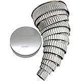 DflowerK 12 Circle Cookie Biscuit Cutter Set Pastry Cutter Premium 304 Stainless Steel Ring Baking Mold for Dough Donut Scone