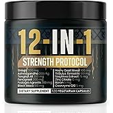 Body C.E.O. 12-in-1 Strength Protocol | Testosterone Booster for Men with Shilajit | Alpha Boost with Ashwagandha, Tongkat Ali, Zinc & Botanicals | Supports Energy, Strength & Vitality | 120 Capsules