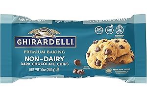 GHIRARDELLI Non-Dairy Dark Chocolate Chips for Baking, Premium Baking Chips, 10 OZ Bag (6 bags)