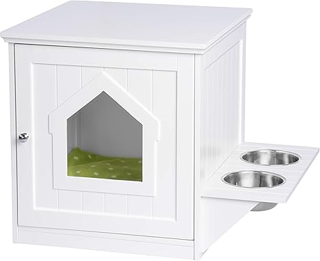 UPP Haustierschrank mit Futterstation I Katzenklo aufbewahren I