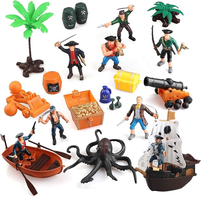 BeebeeRun Pirate Action Figures Playset 