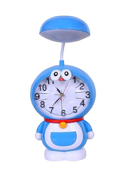 Table lamp Doremon with Clock for Kids (USB Rechargeable), Very Product, Bigger Size