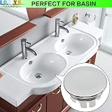LRMYS Chrome Plating Ring & Cover Overflow Set 22-24mm 6 Pack Bathroom Sink view 6