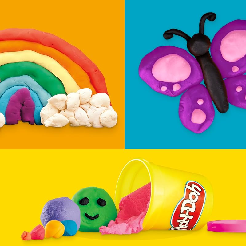 Mega Pack de 36 Pots de 84 g de Pâte à Modeler avec Couleurs Assorties, Jeu Éducatif dès 2 Ans, Jeux Créatifs, pour Filles et Garçons