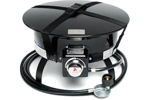 Outland Living Portable Propane Fire Pit, 19-inch, 58,000 BTU with Fire Pit Cover & Carry Kit, Smokeless Gas Firebowl | Perfect for Camping, Patio, Backyard, Tailgating, Deck, RV| Black 893 Deluxe