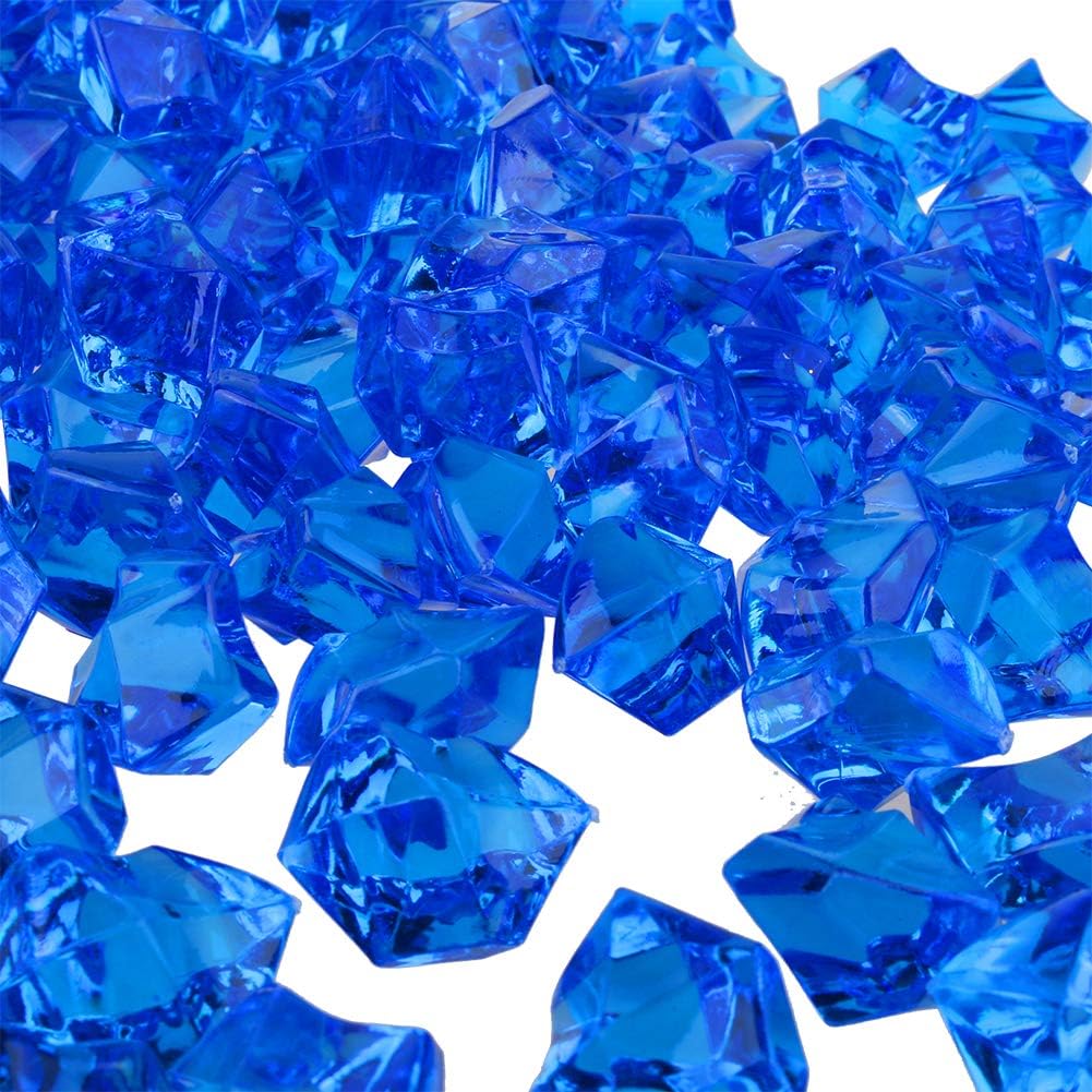 Vase Fillers - PMLAND Acrylic Ice Rocks Crystals Gems ~550 Pcs 3 lbs Bulk Bag for Vase Filler Table Scatter Party Wedding Arts Crafts Decoration Display Idea -Royal Blue