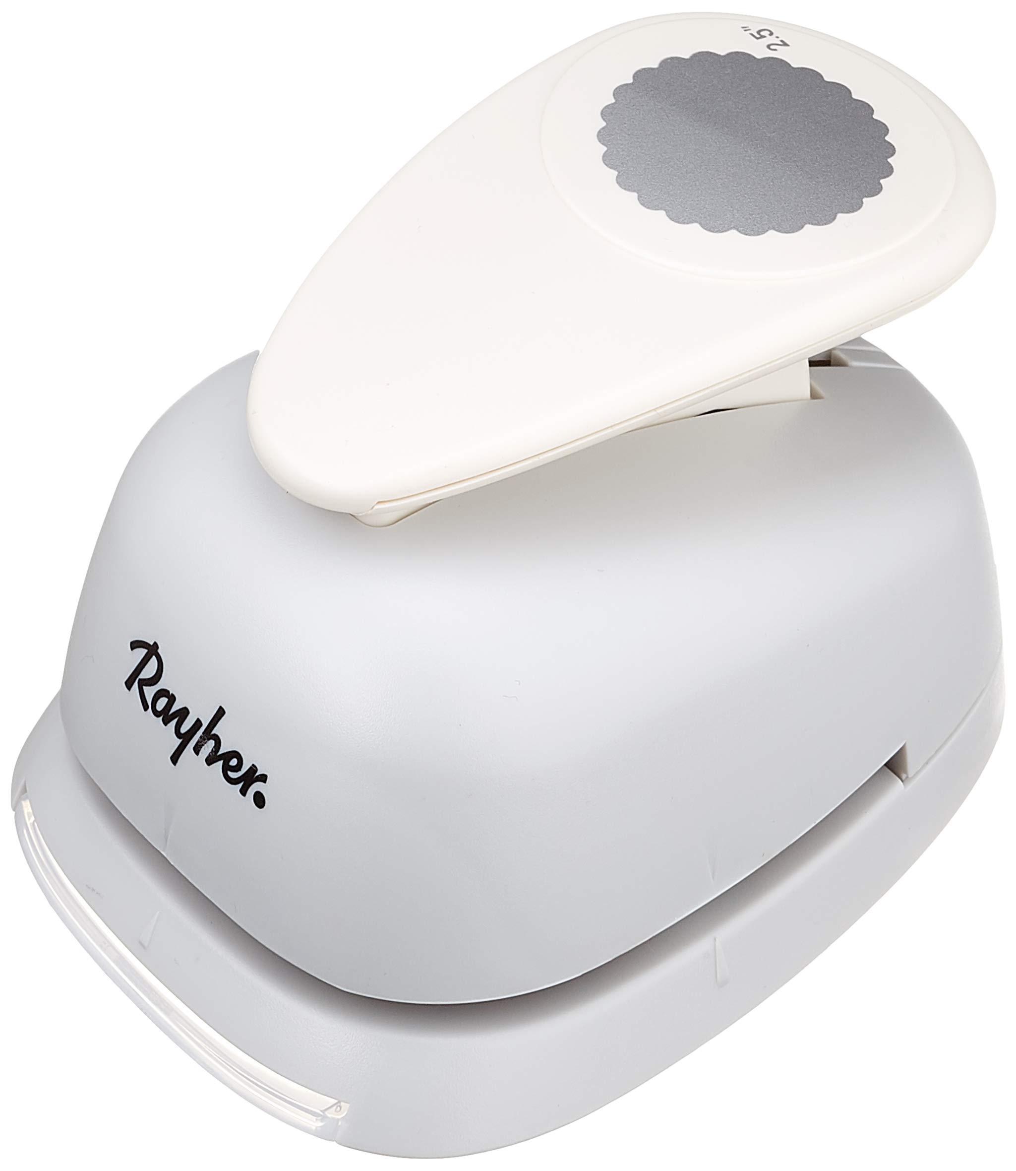 RAYHER Round Motive Puncher with Deco Border, Orange, 6.35 cm