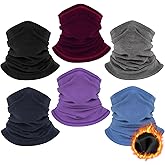 Finvizo Winter Neck Warmer for Men Women: Neck Gaiter Face Ski Mask Windproof Face Cover Fleece Balaclava Scarf Cold Weather