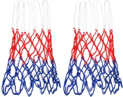 YHTCC 2Pcs Tri-Color Basketball Net Replacement for Standard Rims