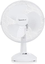 Signature 9in 2 Speed Desk Fan with Oscillation Adjustable Tilt White S40008