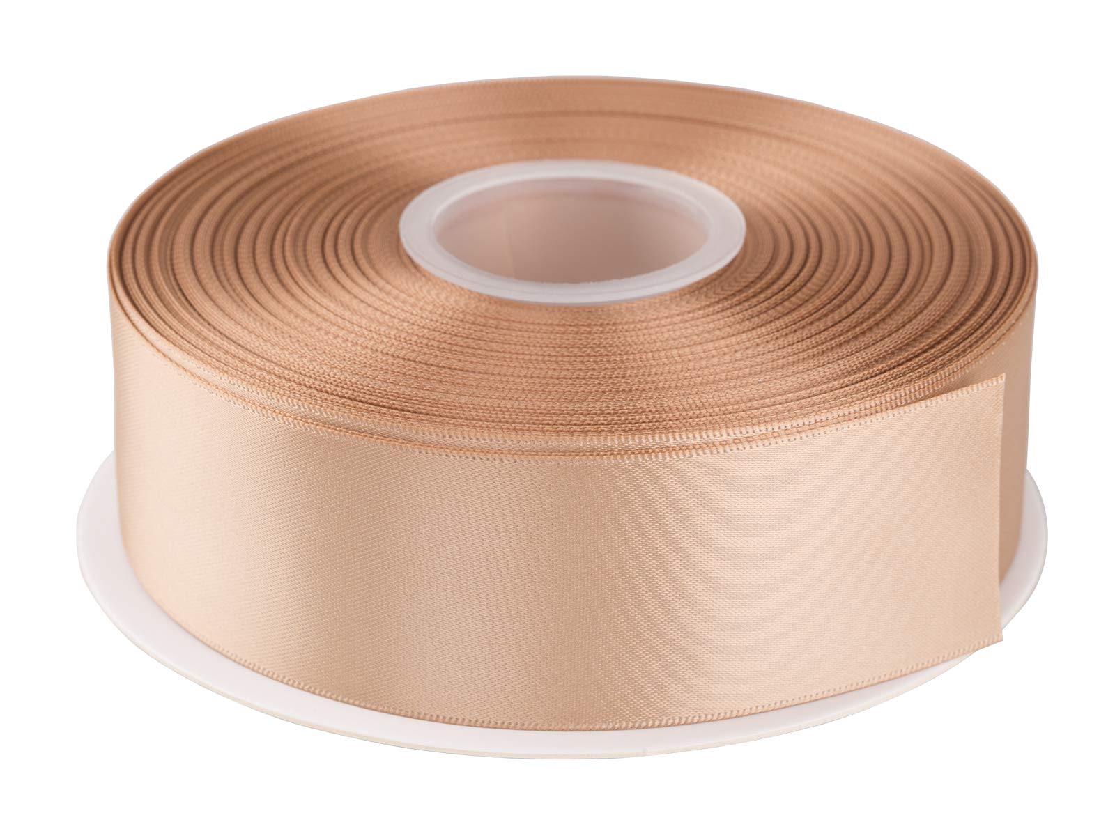 AVANAVA 38mm Wide Double Face Satin Ribbon - 45 Meters (835-Tan)