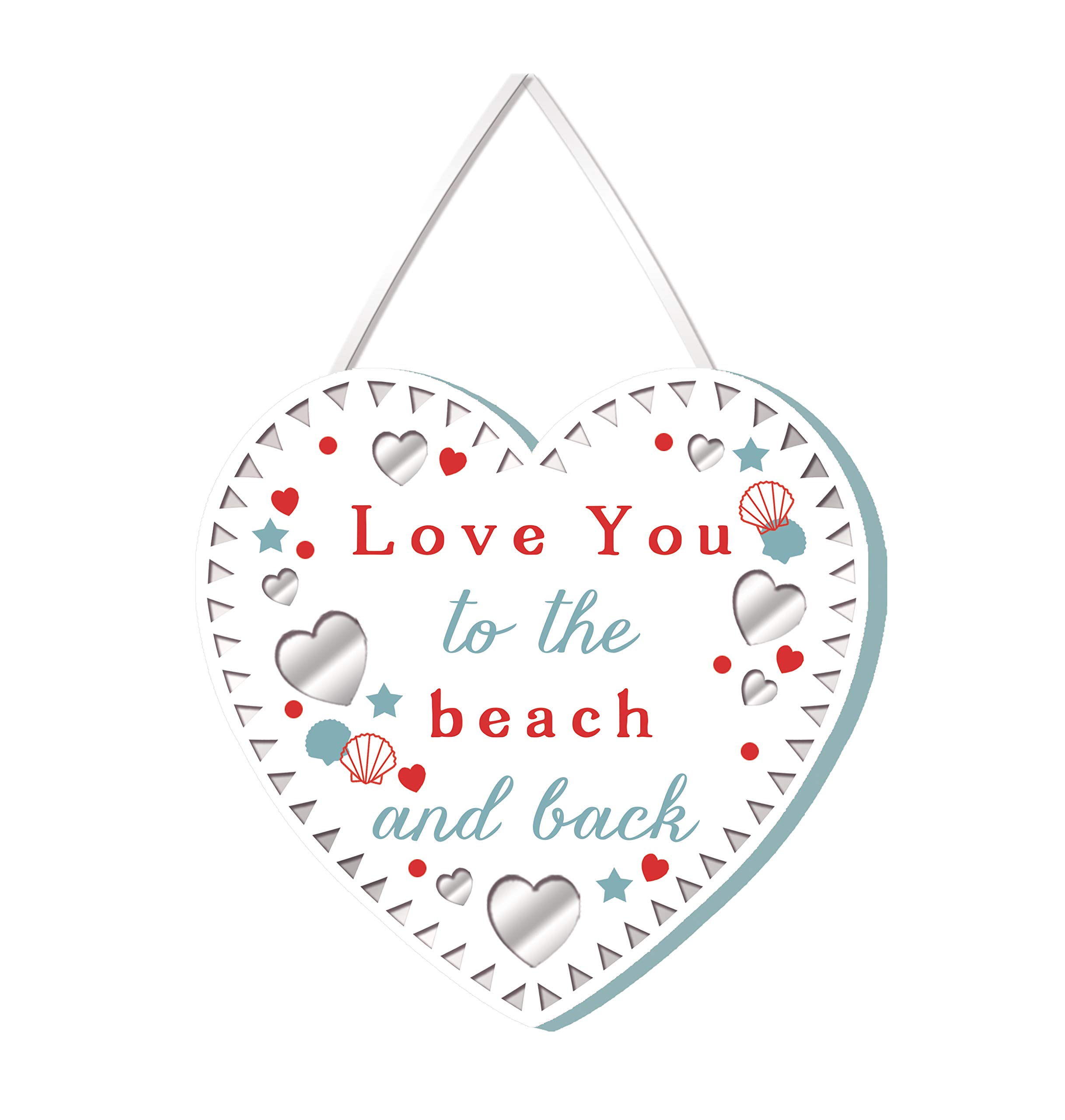 More Than Words Love You To The Beach & Back Hanging Plaque With Ribbon Gift MTW0950