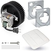 BKR60 for Broan-NuTone BKR60 Bath Fan Replacement Motor and Grille,Upgrade | BKR60 Kit for NuTone 690NT-A 696N-R02 695 695-R02 696N 693 Motor Assembly 688 for Broan 671 670 689 688-G 688-H 688-J 688-K