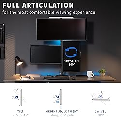 VIVO Triple LCD LED Computer Monitor Desk