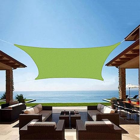 Amazon Co Jp 防水太陽色合い帆の屋外のパティオと庭のための90 Uvブロック 屋外のパティオガーデン芝生の芝生の芝生の芝生の芝刈り機 6 5 X16 5 グリーン ホーム キッチン