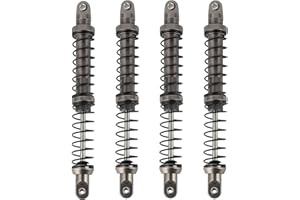 ZXYRC RC Shock Absorber Oil Adjustable RC Damper Set with Springs for 1/10 RC Truck Crawler Axial SCX10 I II III TRX4 D90 (120mm, Gray)