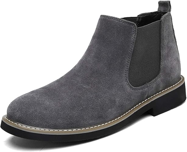 Amazon Lecmt ショート ブーツ メンズ 防滑 短靴 ビジネスブーツ サイドゴ おしゃれ マウンテン 疲れない ブラック おしゃれ ファッション メンズ靴 シューズ おしゃれ 大きいサイズ 履きやすい 代 30代 40代 50代 ビジネスシューズ