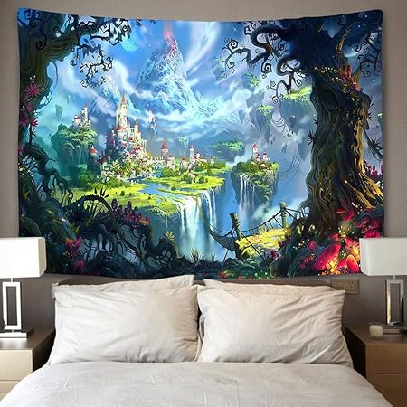 Amazon Co Jp タペストリー 壁掛け おしゃれ 奇幻油絵 布ポスター 壁飾りインテリア雑貨 引っ越し簡単 気分転換小物 旅行のおみやげ 壁紙取り外し可能 150x130cm Ls Mhgt08 Health Personal Care