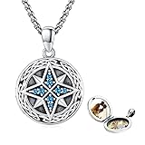 Adnix Compass Locket Necklace 925 Sterling Silver