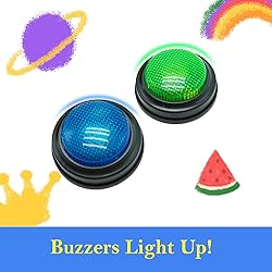 Gelabur 2-Pack Buzzers for Trivia Games, Answer