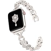 TOYOUTHS Celtic Bracelet Compatible with Apple Watch Bands 38/40/41/42/44/45/46/49mm Women, Dressy Chain Stainless Steel Metal Jewelry Link Strap for iWatch Series 11 10 9 8 7 6 5 4 SE/Ultra 3 2 1