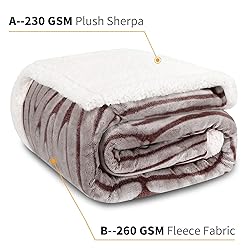MACEVIA Sherpa Fleece Throw Blanket for Couch 3D