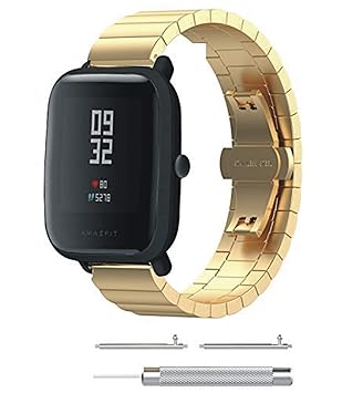 XingWangFa for Xiaomi Amazfit Straps Correas [One Bead] Stainless ...