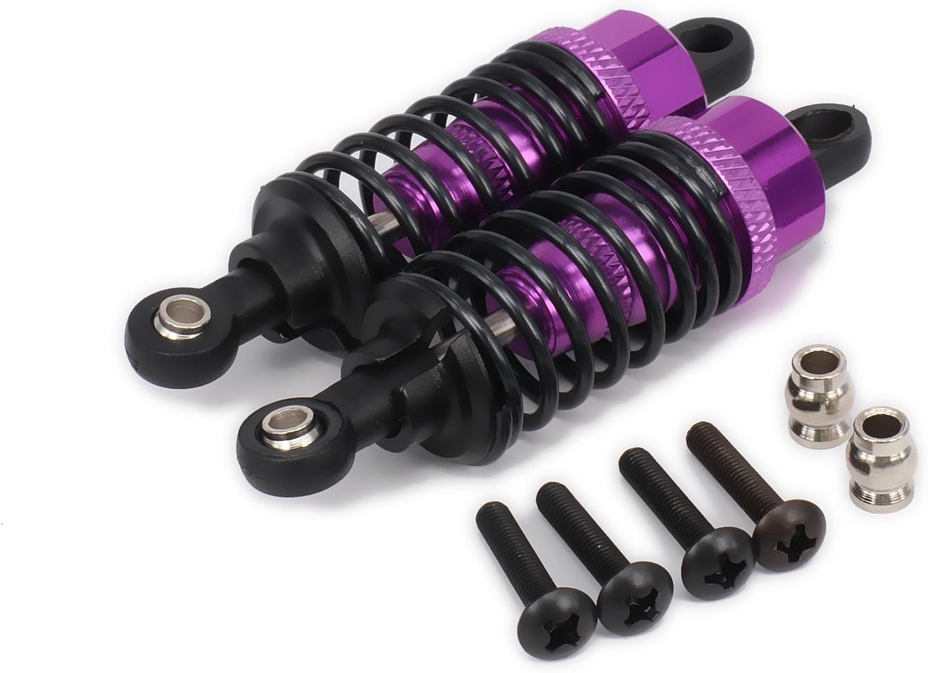 RCAWD Shock Absorber Damper F102004 68mm Oil Adjustable Alloy Aluminum for Rc Car 1/10 On-Road Drift Car Upgraded Hop-Up Parts HPI HSP Traxxas Losi Axial Tamiya 2Pcs(Purple)
