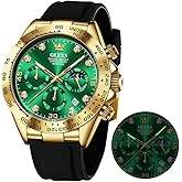 OLEVS Watches for Men Business Diamond Moon Phase Male Watch Chronograph Fashion Dress Waterproof Date Analog Quartz Waterproof Men Wrist Watch