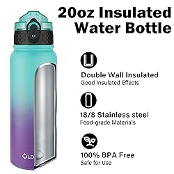 Oldley Insulated Water Bottle 20oz Water Bottles