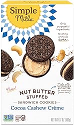 Simple Mills Cocoa Cashew Crème Sandwich Cookies